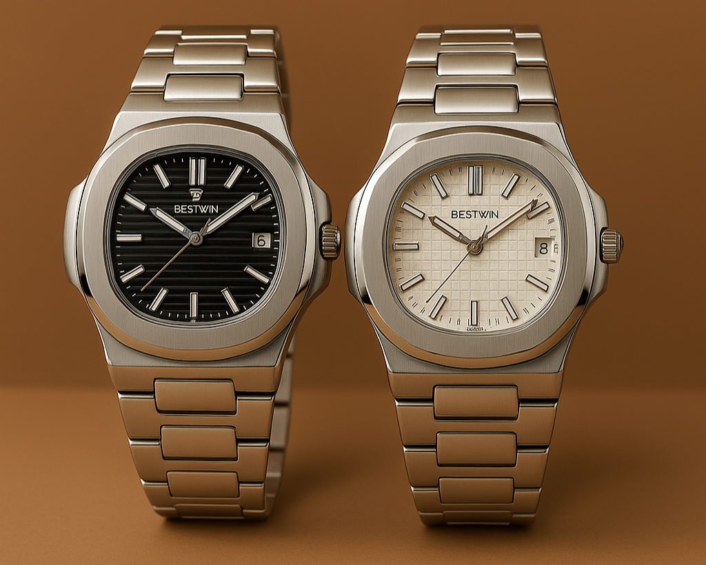 BESTWIN Men’s Stainless Steel Watch – Sapphire Glass & Date Window