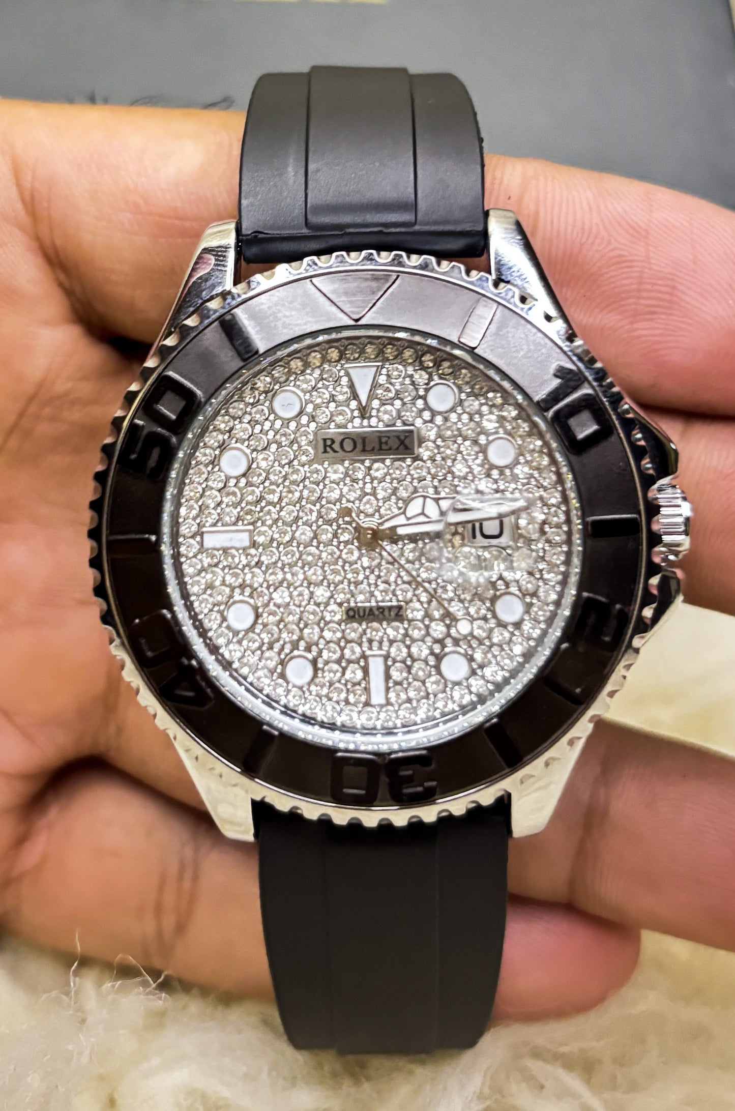 RLX White Stone Dial Watch