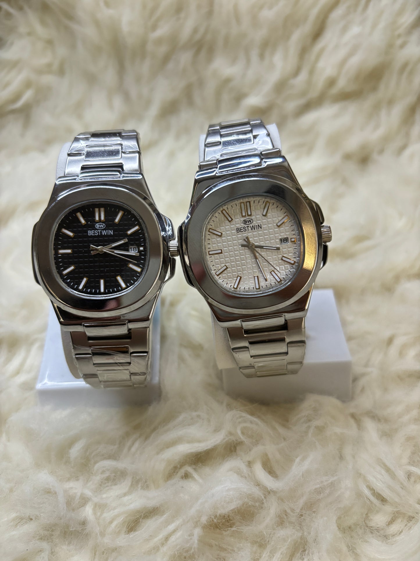 BESTWIN Men’s Stainless Steel Watch – Sapphire Glass & Date Window